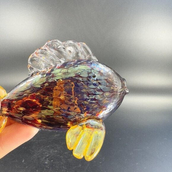 1992 Studio Art Glass Fish Hand Blown Artist Signed Thomas G Hand Made Vintage - Picture 14 of 16